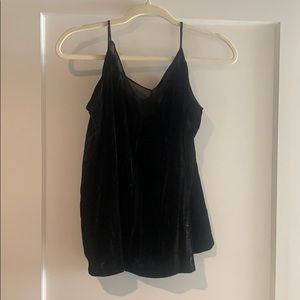 Black velvet tank